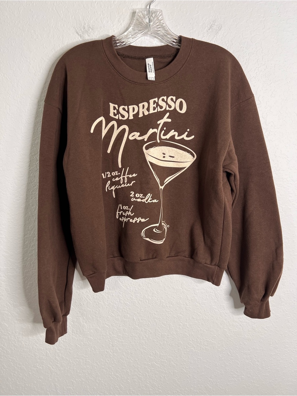 American Apparel Espresso Martini Sweater Women’s Medium Chocolate Brown CC
